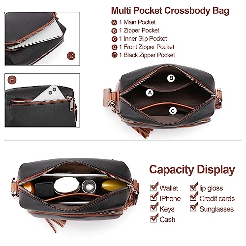 CLUCI Small Crossbody Purses for Women Trendy, Vegan Leather Women's Crossbody Handbags with Adjustable Wide Strap - Image 3