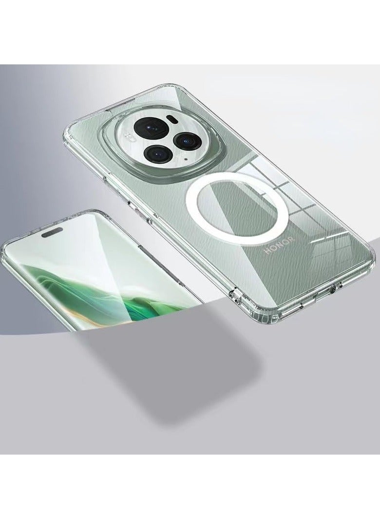 general Luxury Magnetic For Wireless Charging Case Compatible with Honor Magic 6 Pro 5G Shockproof Matte Clear Fundas For Magic 6 Pro - Image 1