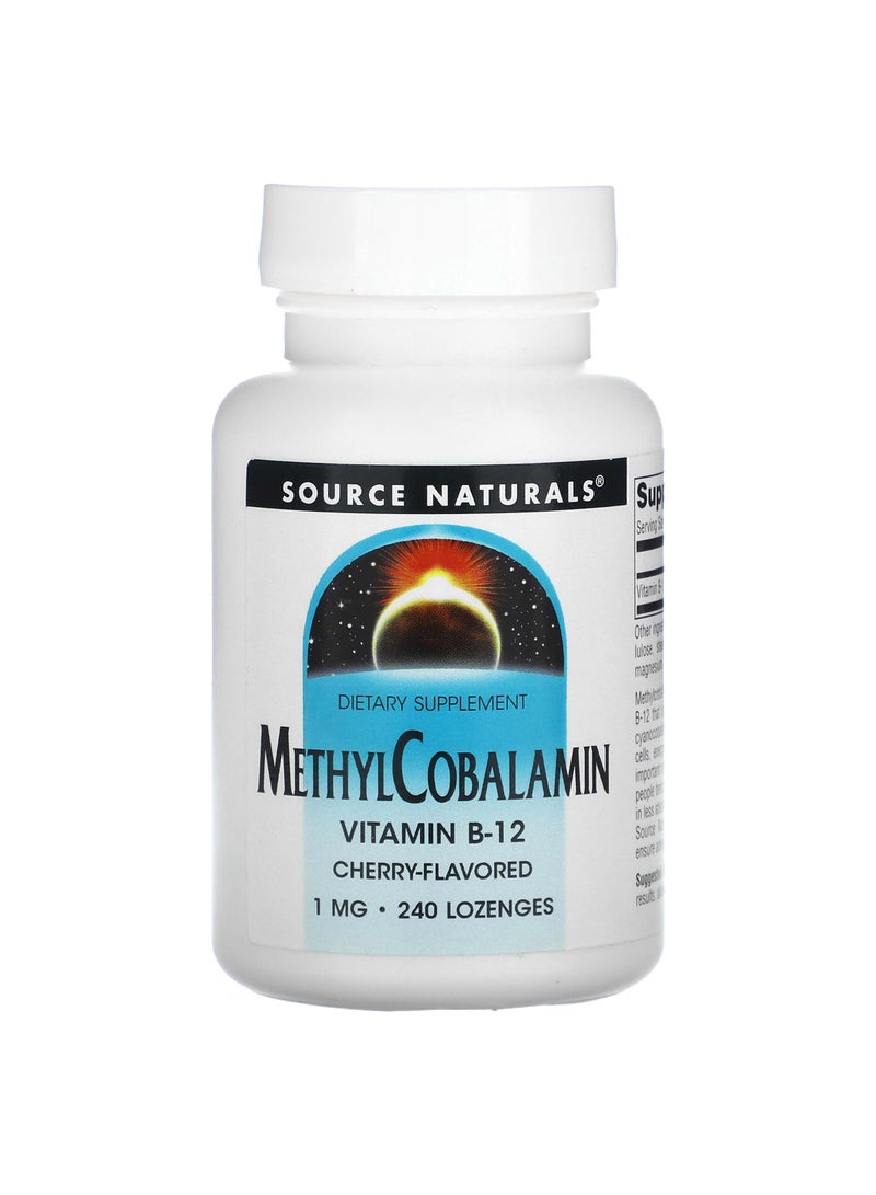 Source Naturals MethylCobalamin Vitamin B12, Cherry, 1 mg, 240 Lozenges