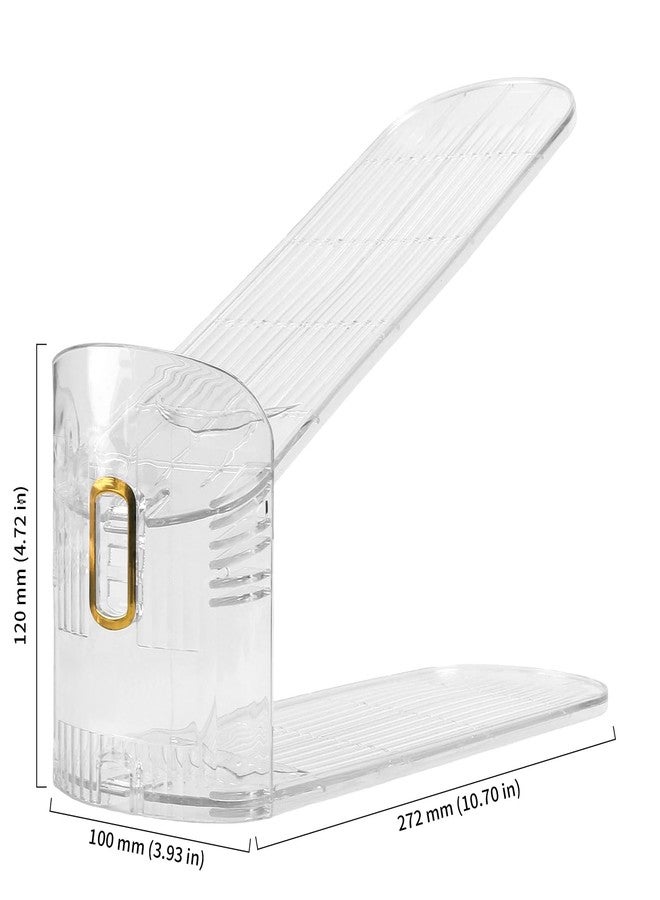 HOIGON 14 Pack Clear Shoe Slots Organizer, Adjustable Double Deck Shoe Rack, Stackable Design for Closet and Store, Space-Saving Shoe Display - Image 2