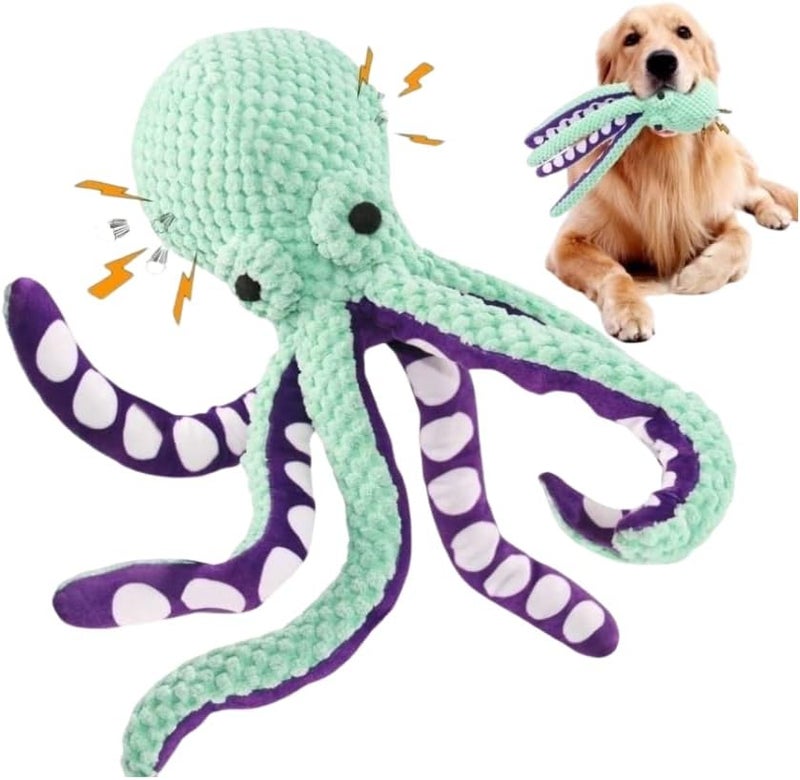 Interactive Plush Octopus Dog Toy with Squeaker - Anti-Anxiety Chewing Toy for All Dog Sizes - Image 1