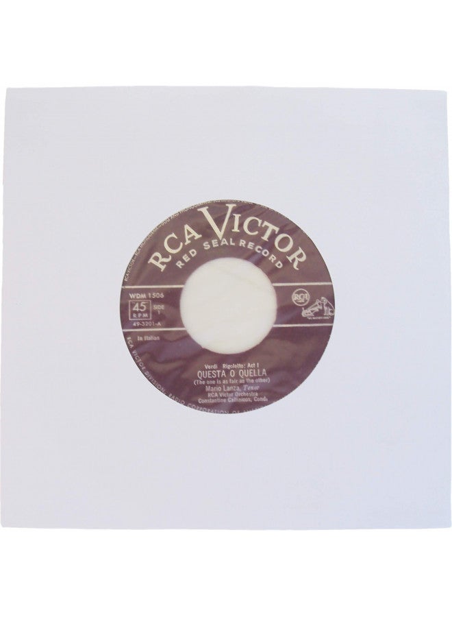 Square Deal Recordings & Supplies (100) Super Heavyweight Polylined Paper Inner Sleeves for 7" Records - Archival Quality, Acid-Free, Static-Free - Premium Protection  - Image 4