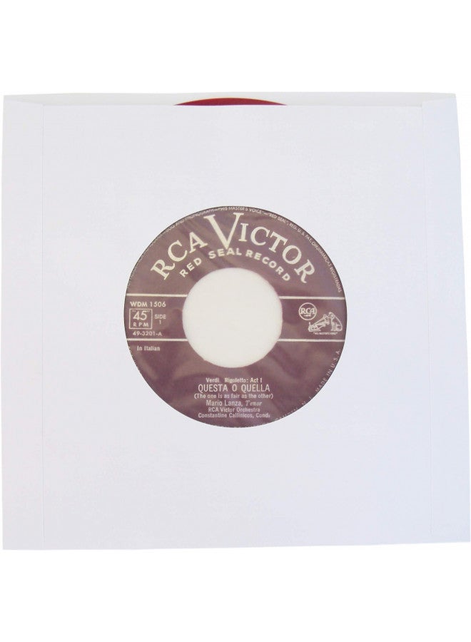 Square Deal Recordings & Supplies (100) Super Heavyweight Polylined Paper Inner Sleeves for 7" Records - Archival Quality, Acid-Free, Static-Free - Premium Protection  - Image 5