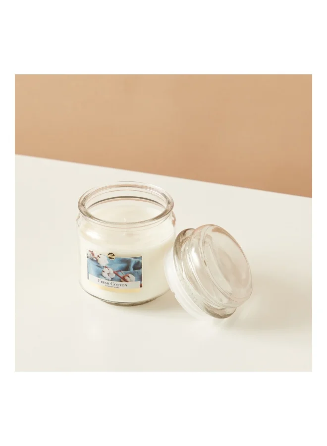 Lifestyle Fresh Cotton Scented Jar Candle - 280 gms