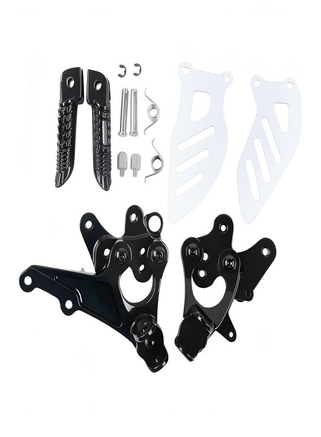 TCMI Motorcycles Black Front Rider Foot Pegs Footrest Bracket Fit For Suzuki GSXR 600 750 2011-2018, GSXR1000 2009-2016 - Image 2