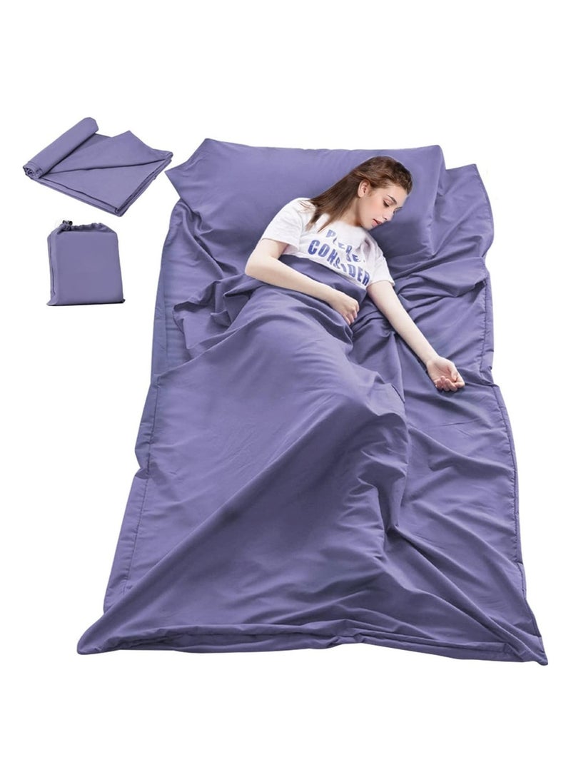 Generic Lightweight Camping Sleeping Bag Liner, Compact Hotel Sheet for Youth Hostels and Picnics, Breathable and Roomy Design, Ideal for Adults (115*210cm)  - Image 1
