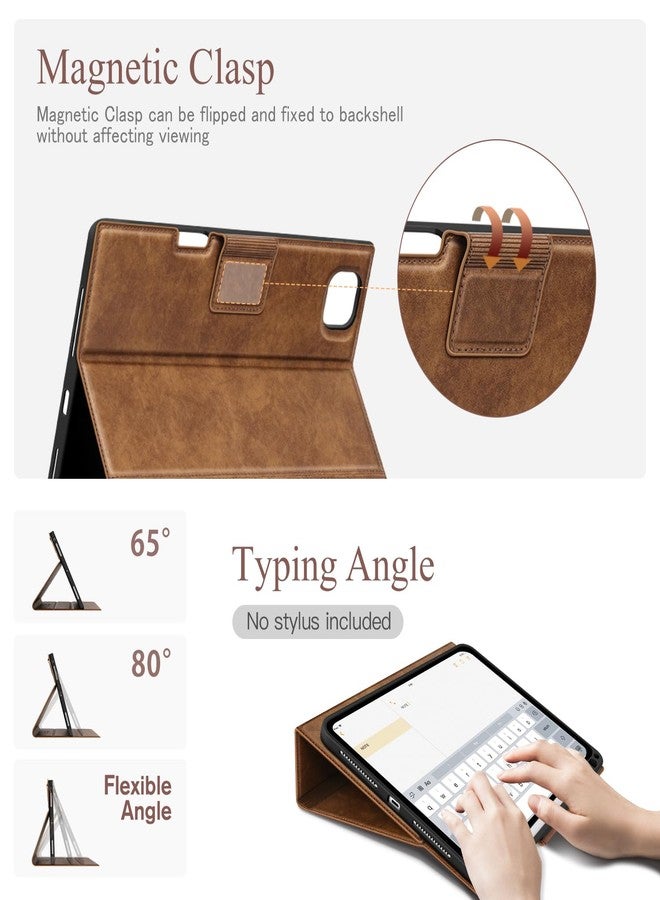 Antbox for iPad Pro 11 Inch Case M5 2025/M4 2024, Premium Vegan Leather, Supports Pencil Pro and Pencil (USB-C), Auto Sleep/Wake Function, Built-in Pencil Holder (Tan) - Image 2