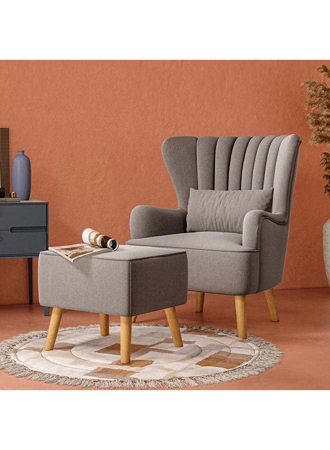 Al Home Chanel-Inspired Grey Chair and Pouf Set Swedish Wood By Alhome 80
Pouf : 55x85
Pouf 45 cm 
