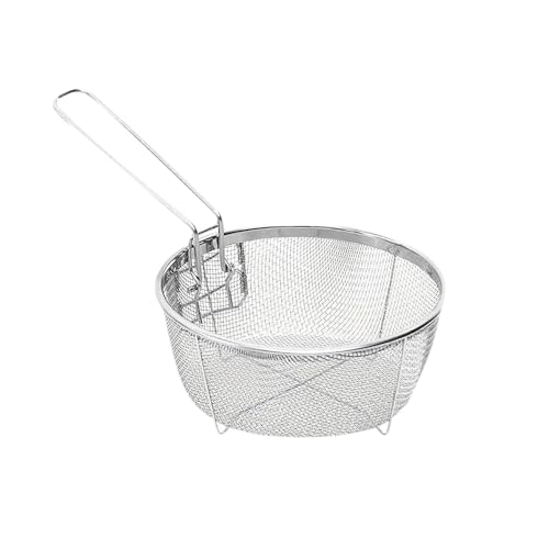 Jninexiu 9Inch Stainless Steel Deep Fry Baskets with Handle for Frying, Serving Food - Multifunctional Fryer Basket - Image 1