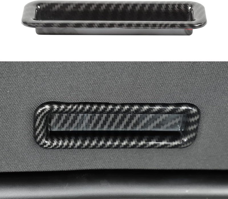 RT-TCZ Sunroof Visor Handle Switch Trim Cover for Chevrolet Camaro 2010-2015 - Carbon Fiber Grain - Image 1