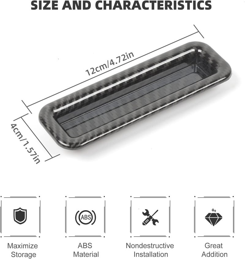 RT-TCZ Sunroof Visor Handle Switch Trim Cover for Chevrolet Camaro 2010-2015 - Carbon Fiber Grain - Image 2