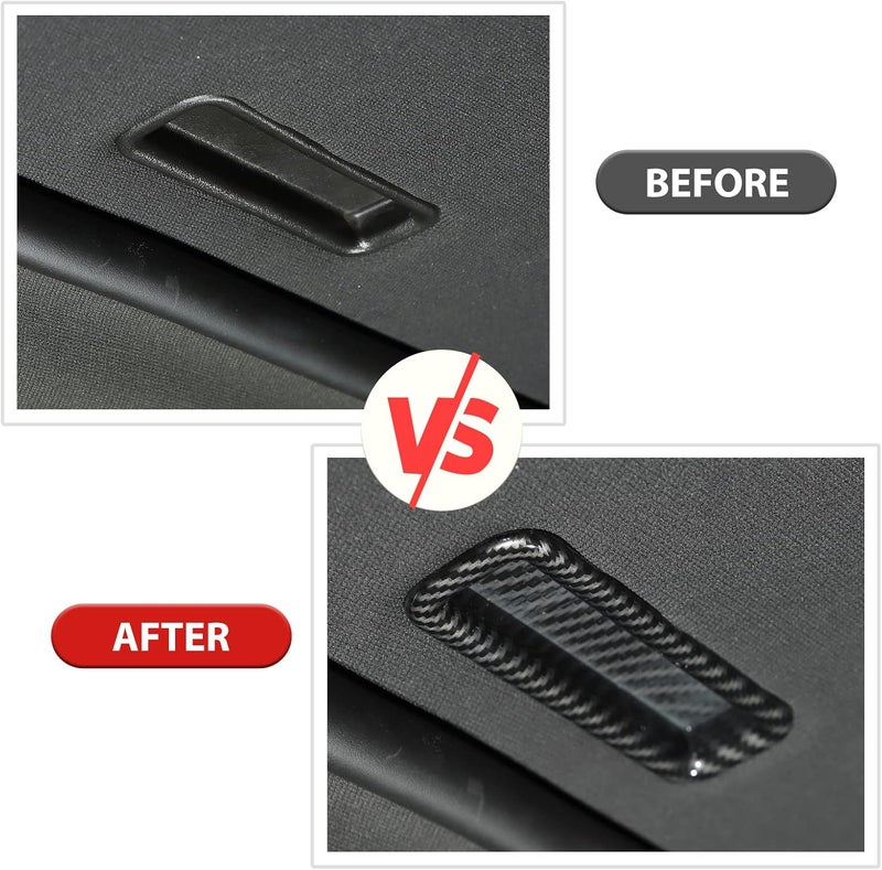 RT-TCZ Sunroof Visor Handle Switch Trim Cover for Chevrolet Camaro 2010-2015 - Carbon Fiber Grain - Image 3