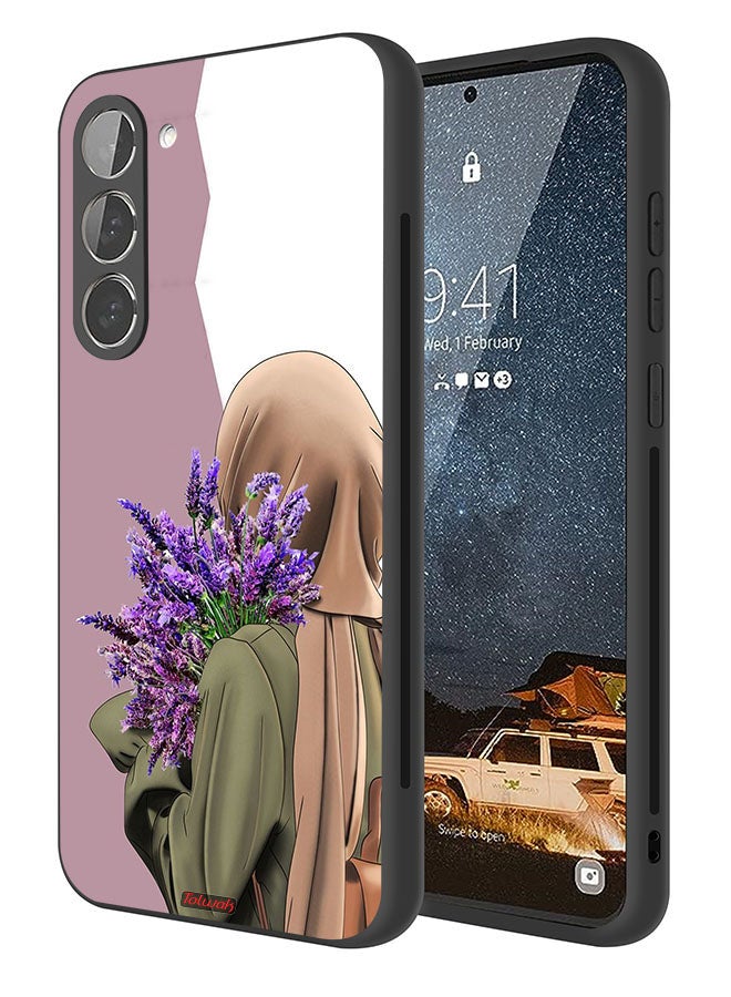 Tolwak Samsung Galaxy S23 Plus 5G Protective Case Cover Holding Flower - Image 1