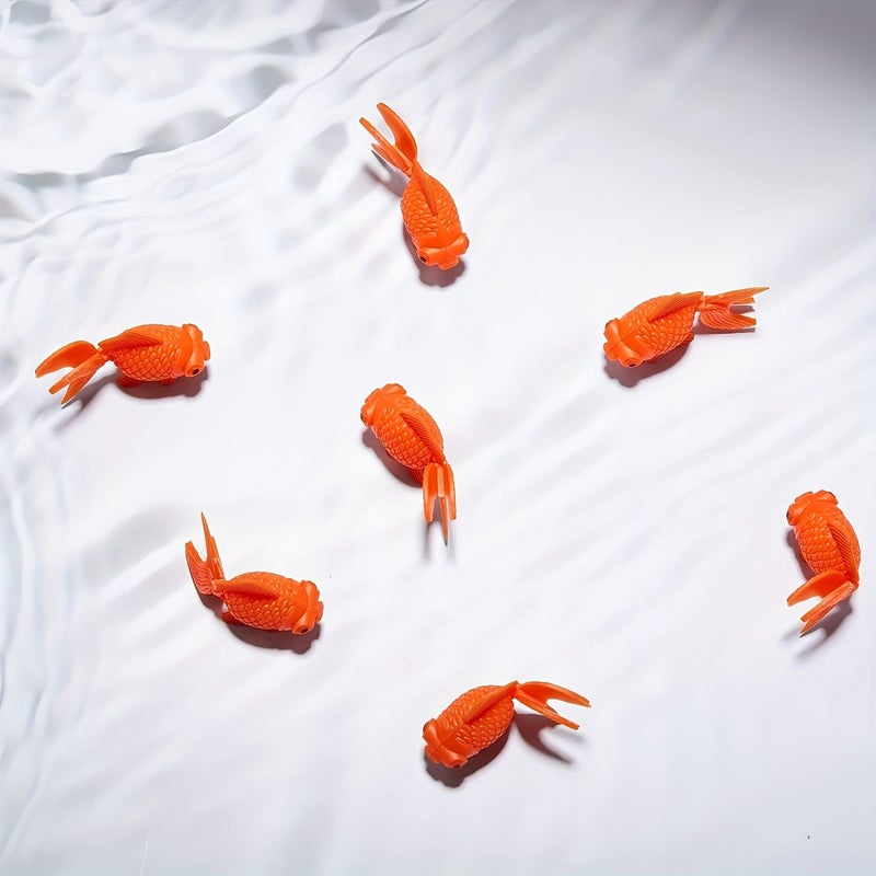 6pcs Lifelike Synthetic Fish for Aquariums Orange Goldfish Decorative Tank Set - Image 3