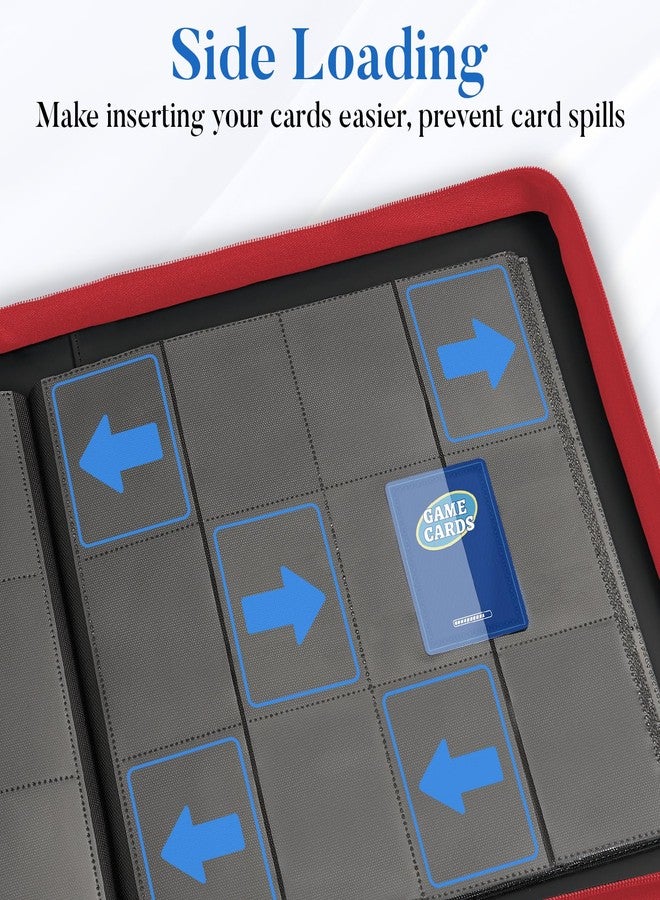 Fabmaker 912 Pockets Card Binder, Red - Image 5