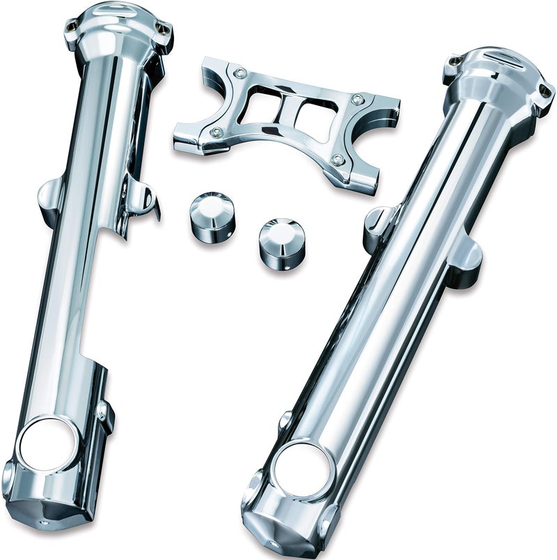 Kuryakyn 7202 Motorcycle Accent Accessory Fork Skin Kit for 200417 HarleyDavidson Sportster Motorcycles with Single Disc Front End Chrome