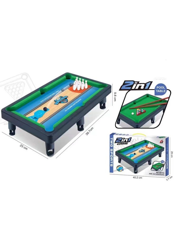 Cross-border Simulation Children's Small Billiard Table Household Mini Billiard Table Toy Table 2-in -1 Parent-Child Interactive Gift