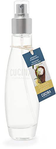 Cucina Fruits & Passion Cucina Fragrant Kitchen Mist – Sea Salt & Amalfi Lemon, Home & Kitchen Air Freshener Spray in Decorative Glass Bottle, Clean Citrus & Mineral Scent, 3.3 fl oz (100 ml) - Image 1
