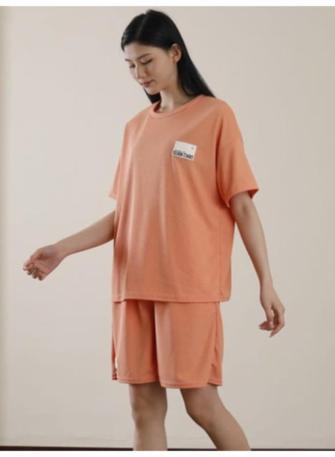 Two-piece Suit Summer Thin Casual Wear Shorts with Shirt T-142  - Image 1