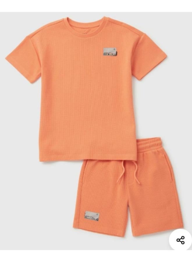 Two-piece Suit Summer Thin Casual Wear Shorts with Shirt T-142  - Image 2