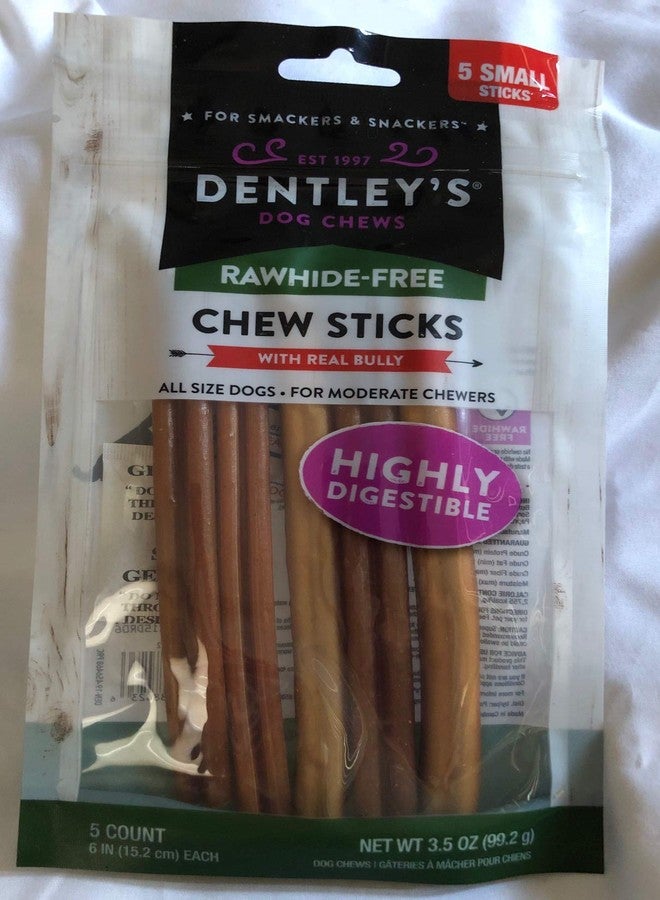 DENTLEY'S Dentleys`s Rawhide-Free Chew Sticks with Real Bully Highly Digestible 5-6 inch Sticks - Image 2