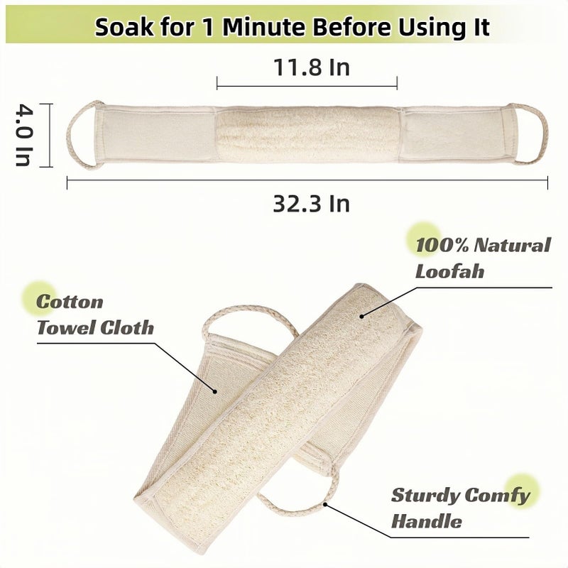 Jopplim Natural Loofah Sponge Back Scrubber for Bath Shower, Exfoliating Body Scrubber, Shower Loofah Scrubber for Men and Women, Bath Sponge, Body Scrub, to Clean Your Body Deeply, Invigorate Your Skin - Image 5