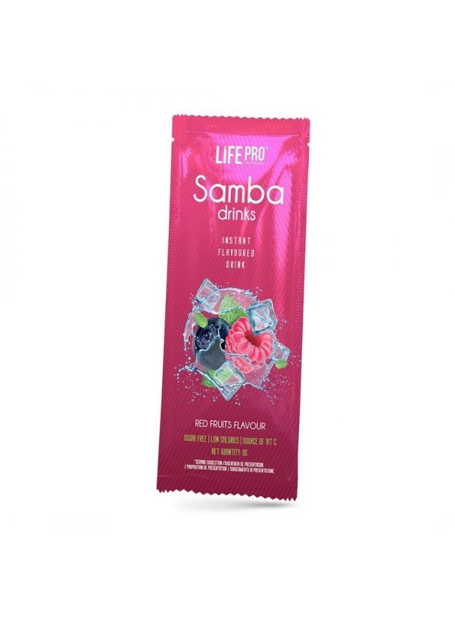 SAMBA Life Pro Samba Electrolyte Water Flavor Red Fruits 12 Sachets Sugar Free Hydration Drink Mix - Image 1