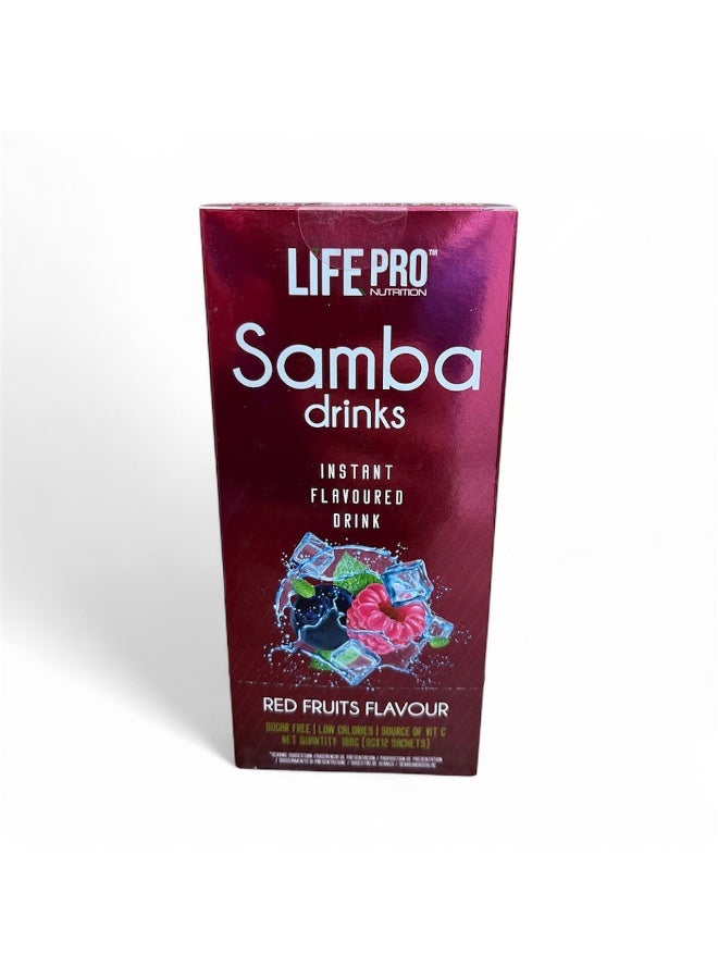 SAMBA Life Pro Samba Electrolyte Water Flavor Red Fruits 12 Sachets Sugar Free Hydration Drink Mix - Image 2