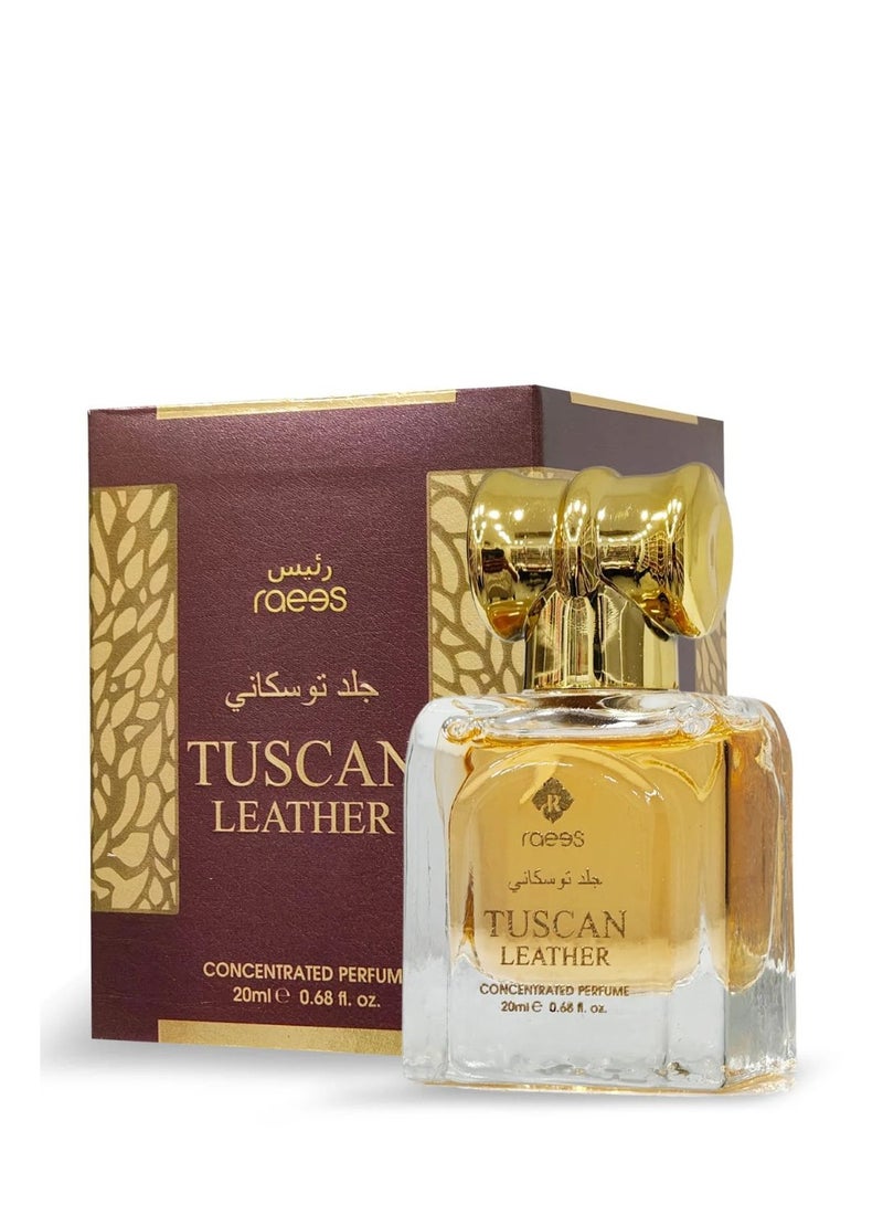 raees Tuscan Leather Roll-On Attar Perfume Oil 20ml Alcohol-Free Concentrated Leather Fragrance – Raees - Image 2