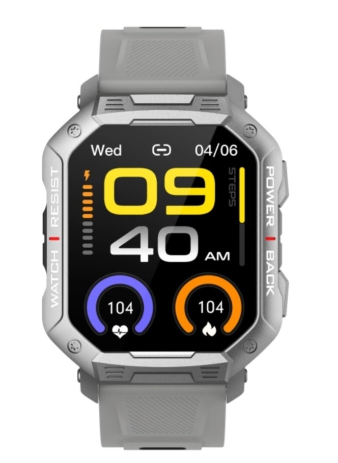 AROAQ - NX3 1.83 inch Color Screen Smart Watch,Support Heart Rate Monitoring/Blood Pressure Monitoring(Gray) - Image 1