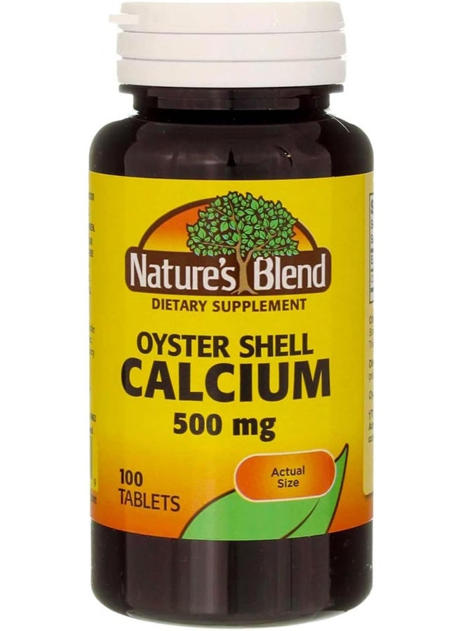 Nature's Blend Oyster Shell Calcium 500 mg 100 Tabs - Image 1