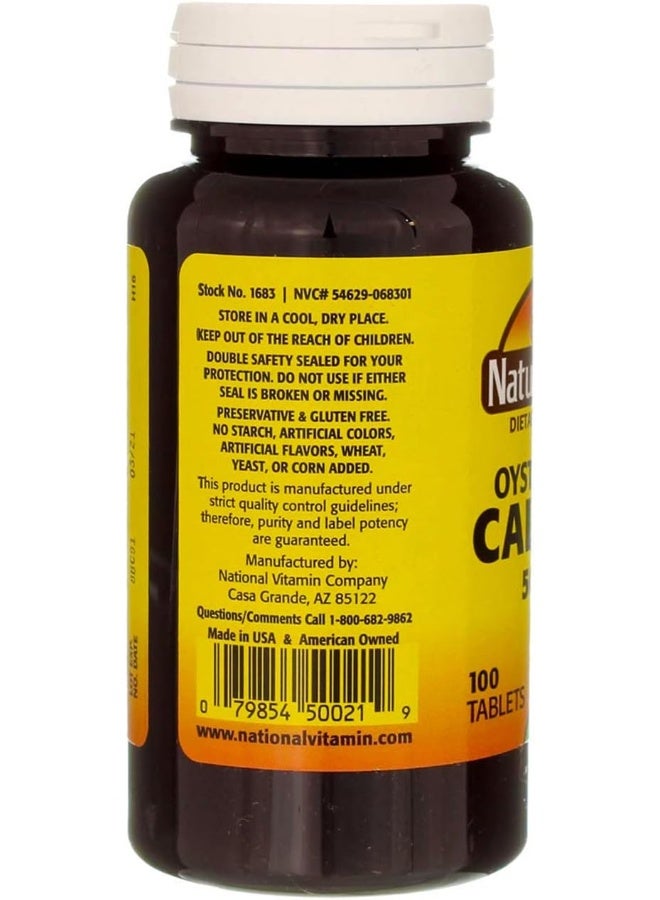 Nature's Blend Oyster Shell Calcium 500 mg 100 Tabs - Image 3