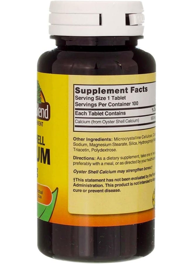 Nature's Blend Oyster Shell Calcium 500 mg 100 Tabs - Image 5