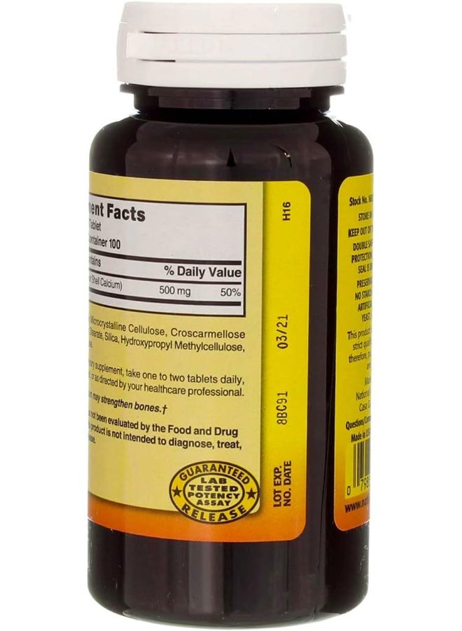 Nature's Blend Oyster Shell Calcium 500 mg 100 Tabs - Image 4