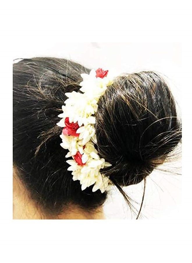 Zintalic Mogra Scented Rubber band Gajra Hair Accessories Hair Gajra (Pack of 2)  - Image 2