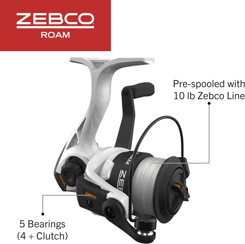 Zebco Roam Spinning Reel and Fishing Rod Combo, 6-Foot Fiberglass Fishing Pole, Split ComfortGrip Handle, Soft-Touch Handle Knob, Size 20 Reel, Changeable Right- or Left-Hand Retrieve - Image 5
