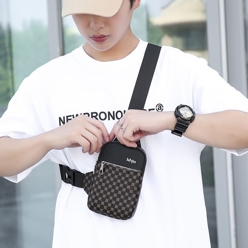 Chest Bag Men'S Trendy Mobile Phone Bag Crossbody Bag Boys Casual Sports Shoulder Bag Trendy Bag Men'S Small Backpack Shoulder Bag - Image 2