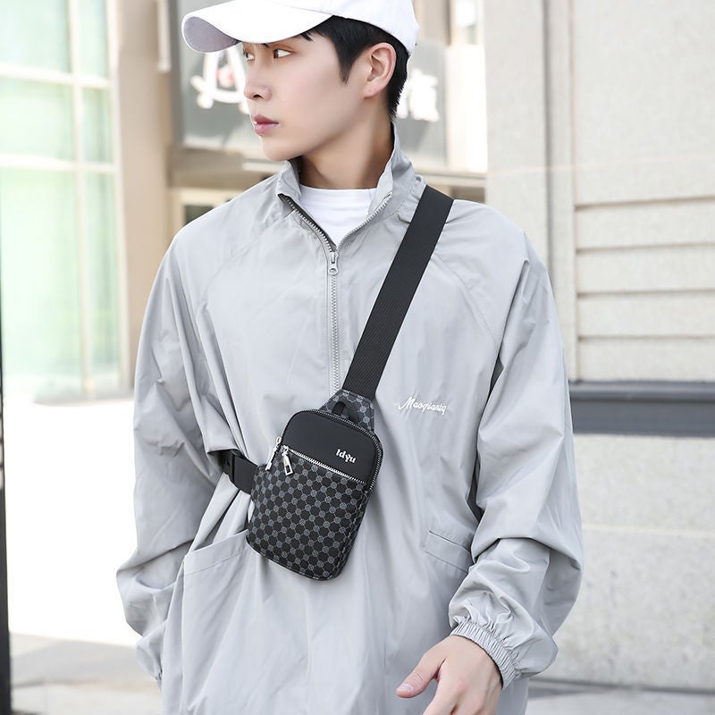Chest Bag Men'S Trendy Mobile Phone Bag Crossbody Bag Boys Casual Sports Shoulder Bag Trendy Bag Men'S Small Backpack Shoulder Bag - Image 4