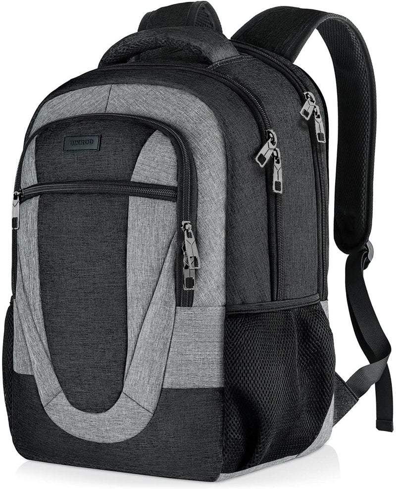 BIKROD Backpack for Men and Women Extra Large School Backpacks for Teens Water Resistant Back Pack Fits 17 Inch Laptop Business Anti Theft Sturdy Computer Bag Gifts Blackgrey - Image 2