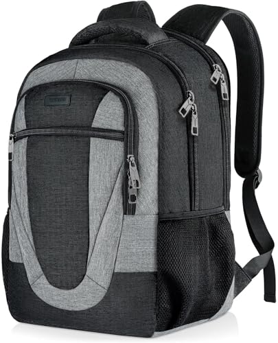 BIKROD Backpack for Men and Women Extra Large School Backpacks for Teens Water Resistant Back Pack Fits 17 Inch Laptop Business Anti Theft Sturdy Computer Bag Gifts Blackgrey - Image 1
