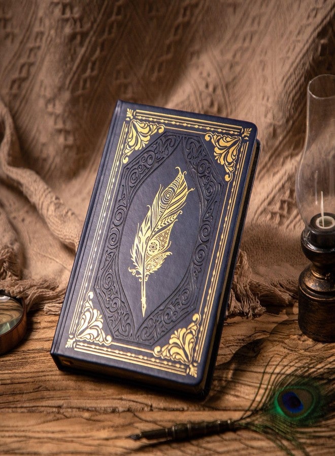 كاجي مفكرة كاجي الكلاسيكية للنساء، 320 صفحة، ورق سميك بحواف ذهبية، مفكرة بغلاف مقوى A5، مفكرة جلدية للكتابة، 5.7 بوصة × 8.3 بوصة، أزرق - Image 5