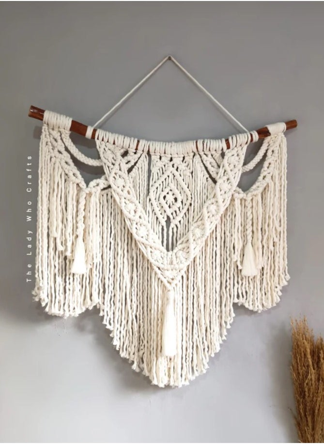 ماركة غير محددة مكرمية القبرة البيضاء 80 سم × 72 سم  - Image 1