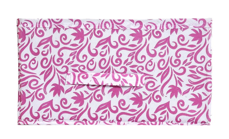 Kuber Industries Leaf Print Non Woven Fabric 2Replacement Drawer Storage And Cloth Organizer Unit For Closet PinkKubmart16006 Clothing - Image 4