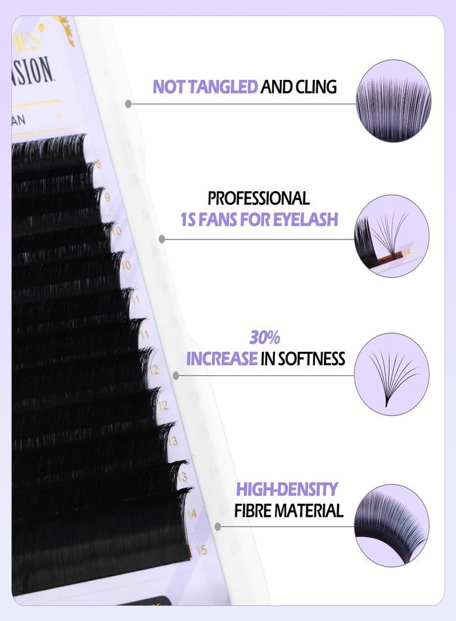 Arison Lashes Easy Fan Lashes 0.05 J Curl 8-15mix Eyelash Extension Supplies Volume Lash Extensions Automatic Blooming Flower Lashes Self Fanning Russian Eyelashes - Image 3