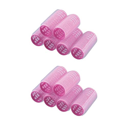 GUBB Hair Rollers For Hair Curling | Self Grip Holding Rollers | Rollers for Hair - Hair Rollers for Medium Hair |12 Large Hair Curlers - Pink - Image 1