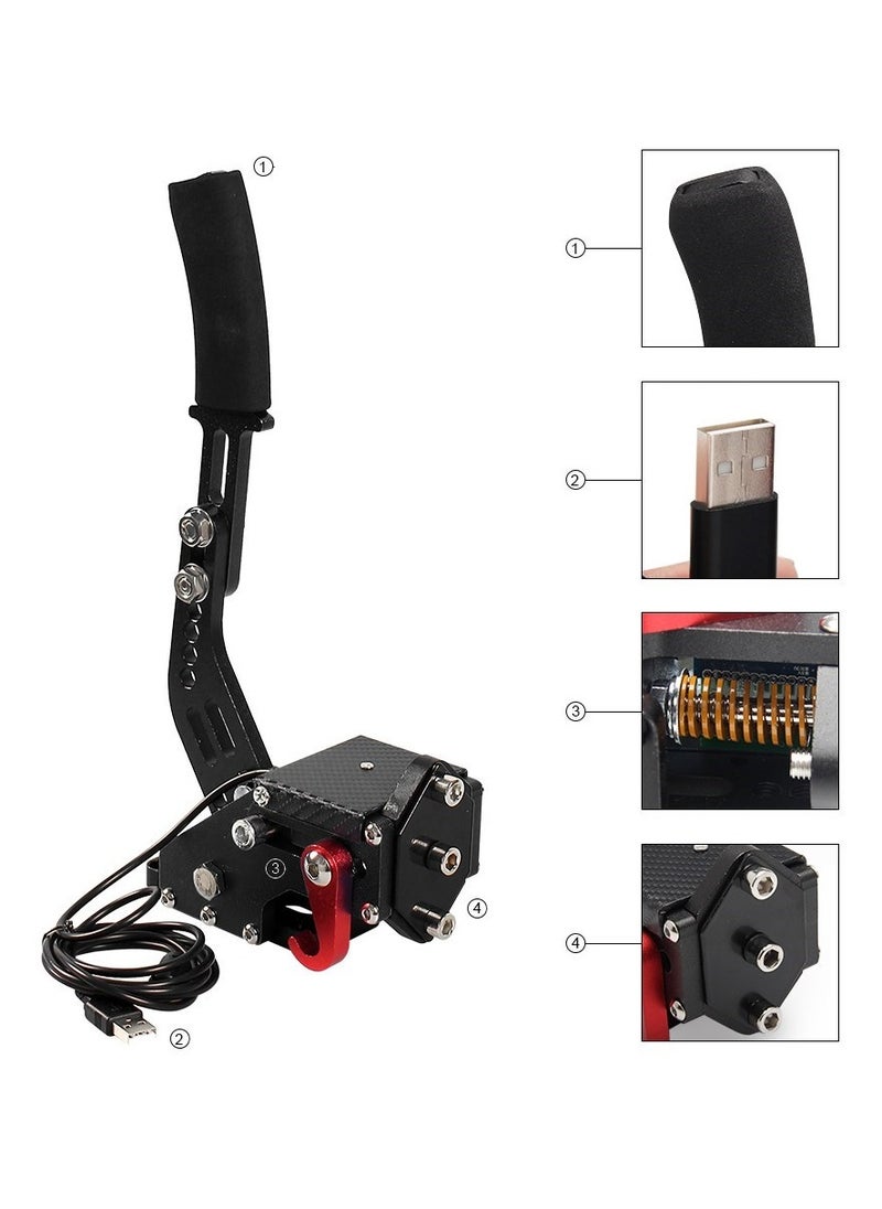 Generic - Brake System Handbrake For Rally For Logitech G29/G27/G25 PC Hall Sensor USB SIM Racing For Racing Games T300 T500 HB-1009 - Image 1