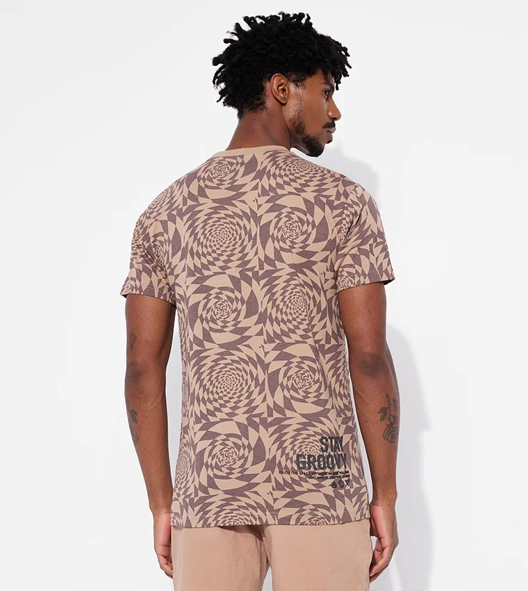 Aeropostale  Aero Guy's All Over Print Regular Fit T-Shirt for Men | Best Price UAE