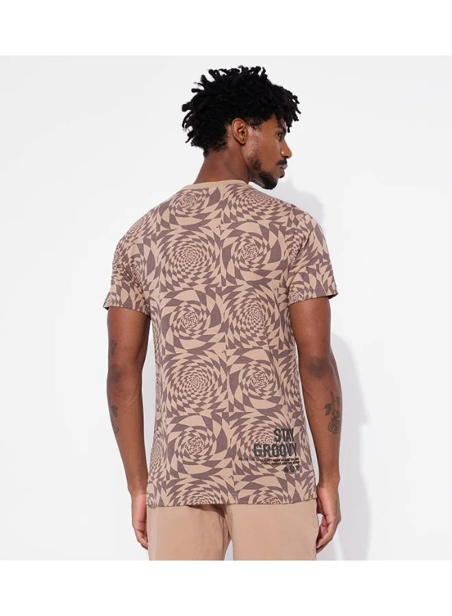ايروبوستال Aero Guy's All Over Print Regular Fit T-Shirt