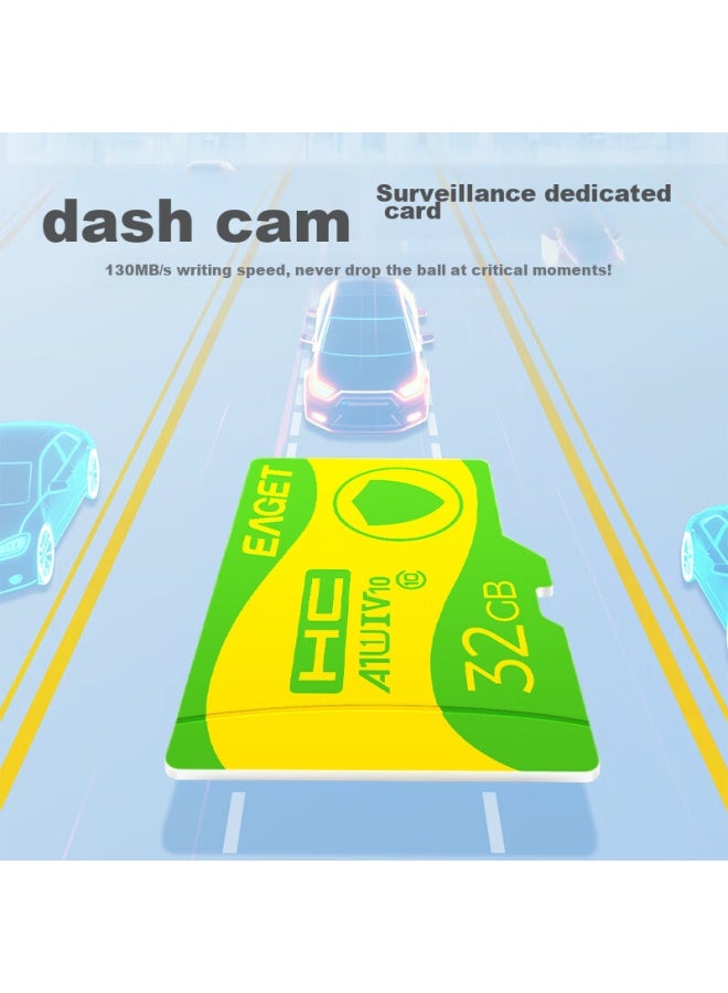 Eaget 32gb Tf Memory Card A1 V10 C10 For Dash Cam & Security Monitoring, High-speed And Durable - Image 1