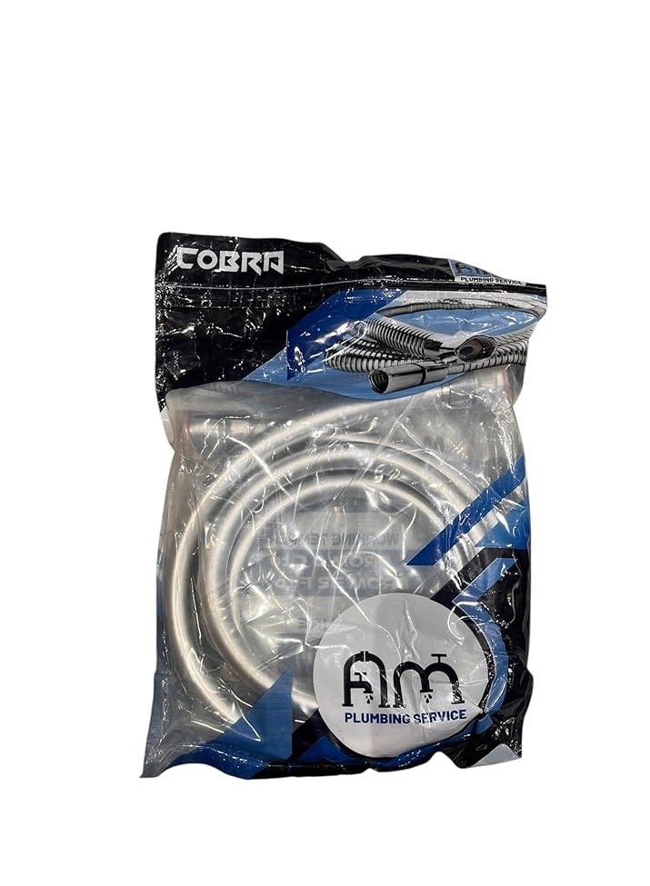 خرطوم دش سيليكون رمادي بطول 1.5 متر، خرطوم دش حمام بديل من مادة البولي فينيل كلوريد، خرطوم دش مرن محمول باليد - Image 1